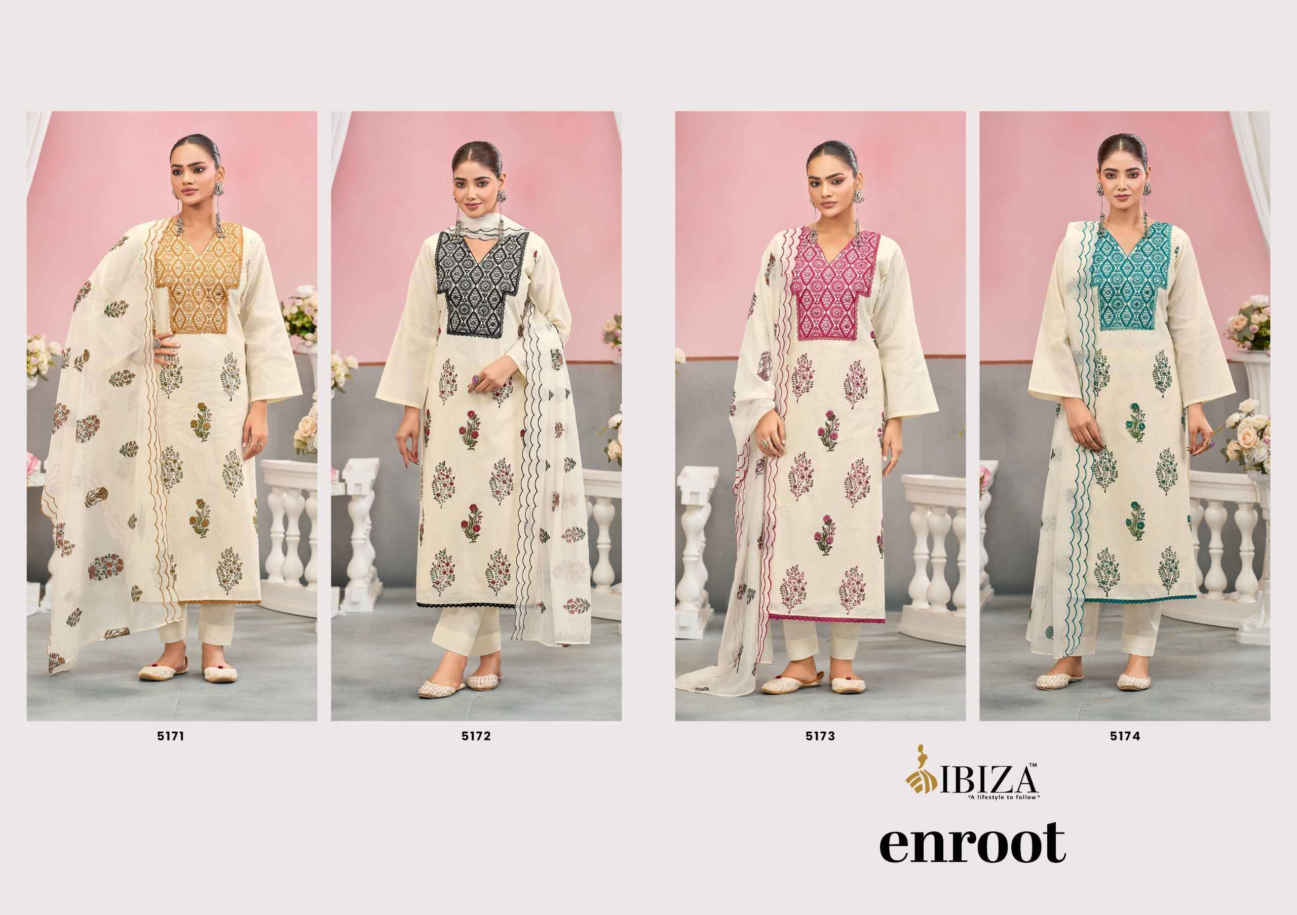 ENROOT By IBIZA 5171 Series Designer Festive Suits Beautiful Fancy Stylish Colorful Party Wear & Occasional Wear Digital print Dresses At Wholesale Price